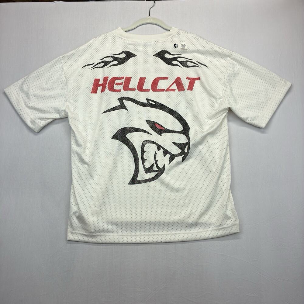 Hollister Men’s Hellcat Dodge Jersey Shirt Size Medium Baggy Fit Short Sleeve